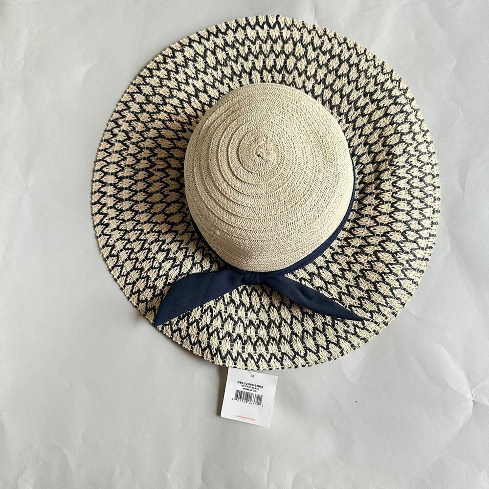 👉 Four Buttons San Diego Hat Co Women’s Aduit One Size Natural Black for Summer - Picture 4 of 5